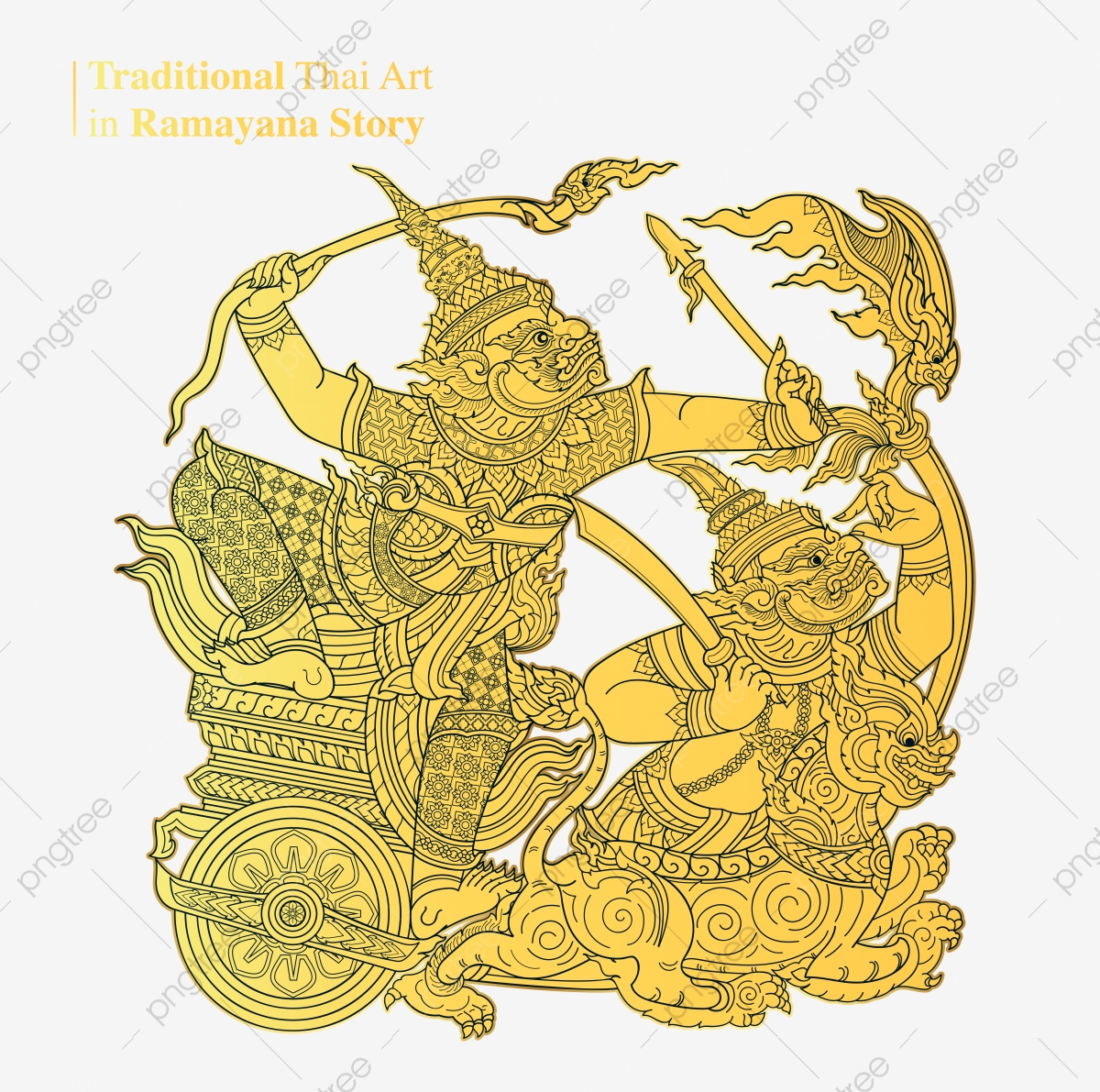 Traditional Thai Art In Ramayana Story Vector, Ramayana, Thailand 1200x1191 Traditional Thai Art In Ramayana Story Vector, Ramayana, Thailand