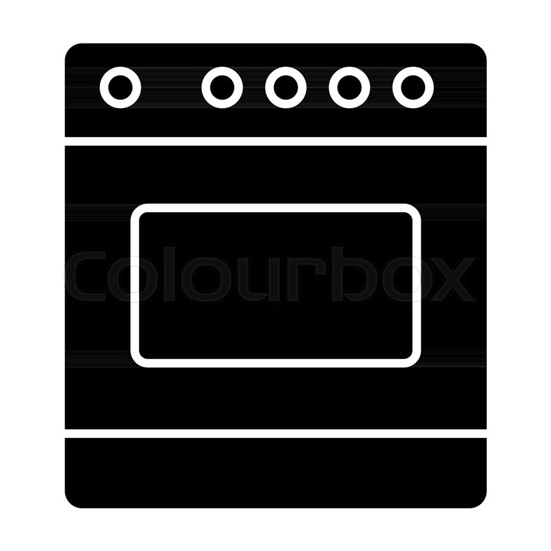 800x800 Oven Solid Icon Kitchen Stove Vector Stock Vector Colourbox