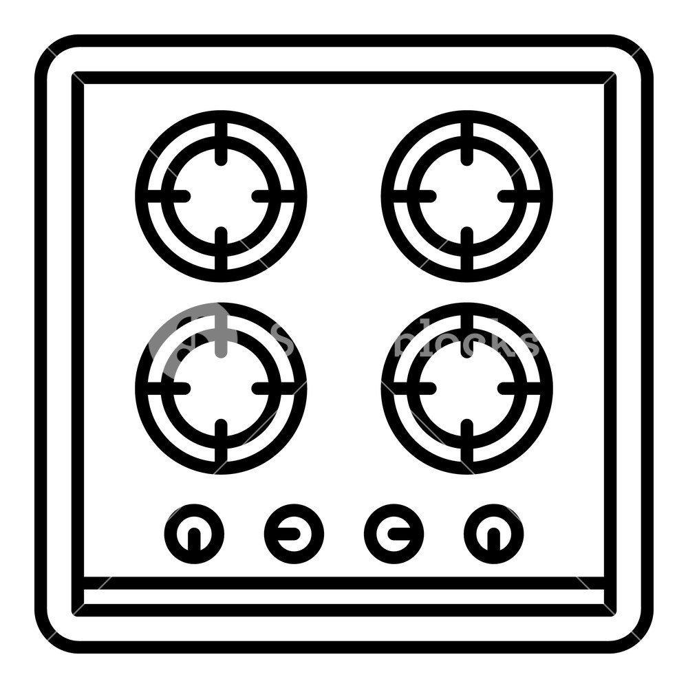 1000x1000 Cooking Stove Icon Outline Cooking Stove Vector Icon For Web