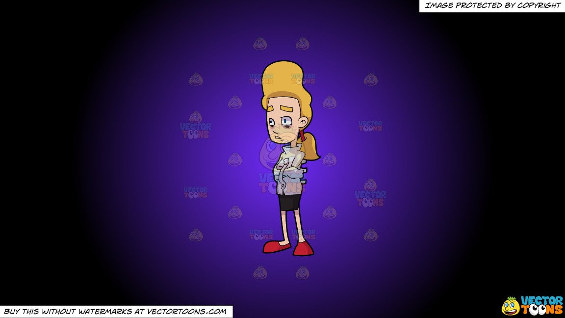 1152x648 Clipart A Paranoid Woman In A Straight Jacket On A Purple