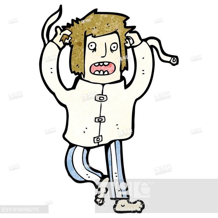 700x700 Cartoon Crazy Man In Straight Jacket, Stock Vector, Vector And Low