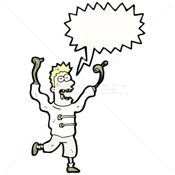 600x600 Cartoon Crazy Man In Straight Jacket Vector Illustration