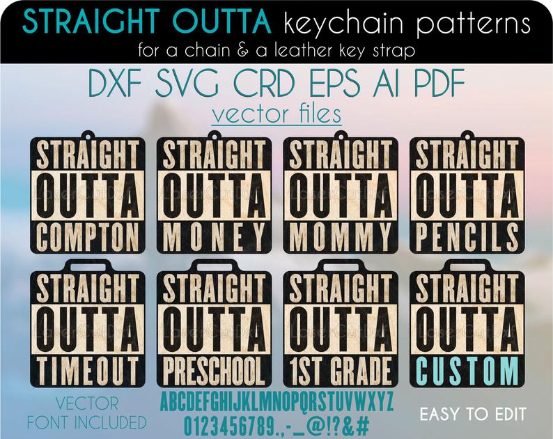 794x630 Straight Outta Keychain Templates Straight Outta Etsy