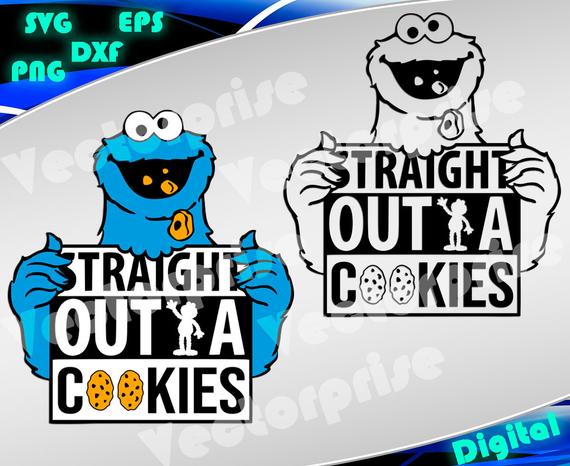 570x466 Sesame Street Straight Outta Sesame Street Silhouette Etsy