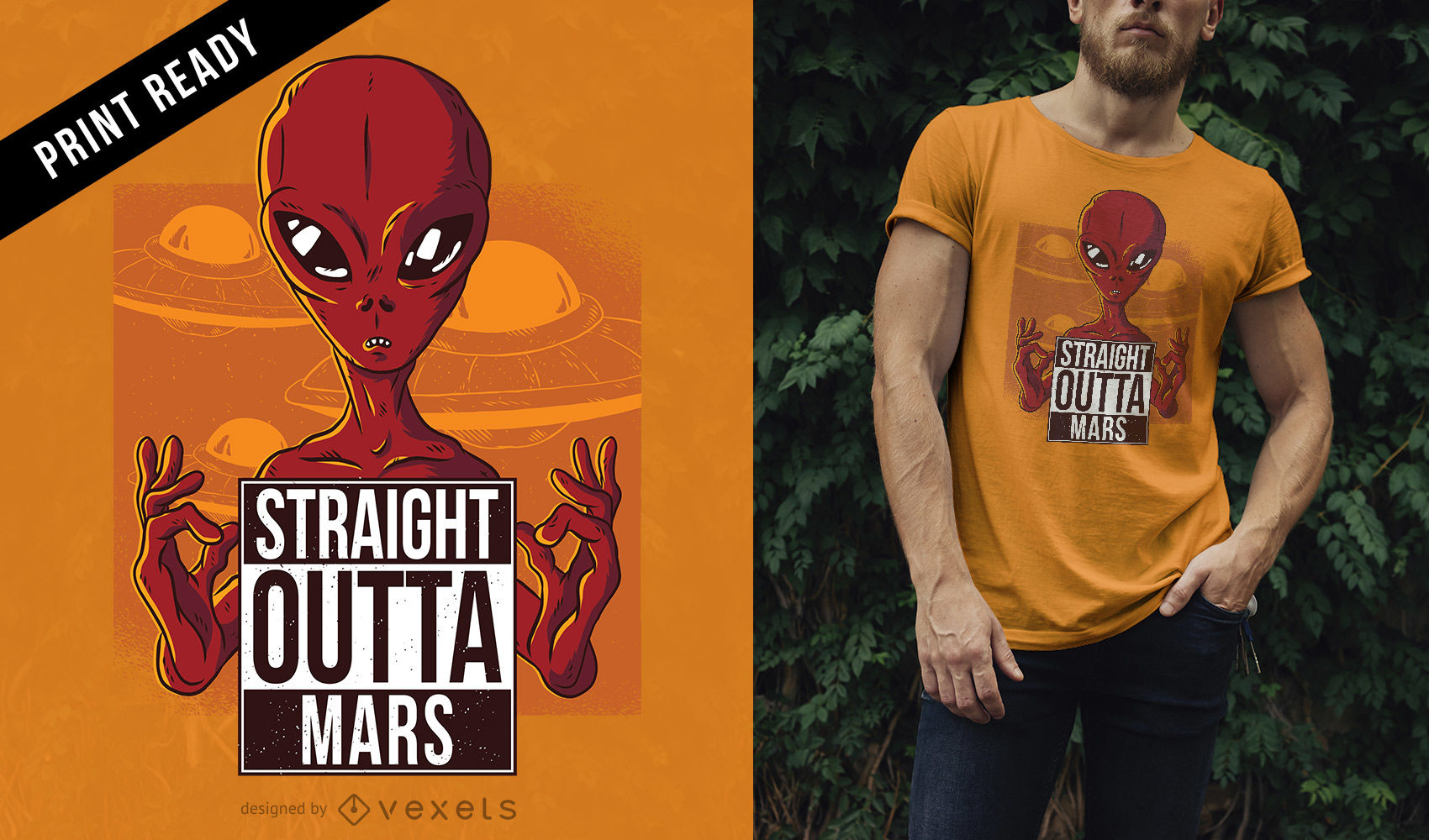 1700x1000 Straight Outta Mars T Shirt Design