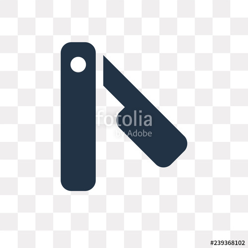 500x500 Straight Razor Vector Icon Isolated On Transparent Background