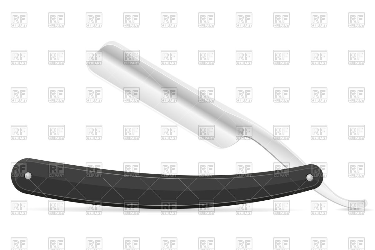 1200x800 Straight Razor Vector Image Of Objects Konturvid
