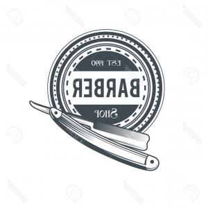 300x300 Barbershop Design Scissors Shaving Brush Razor Vector Clipart
