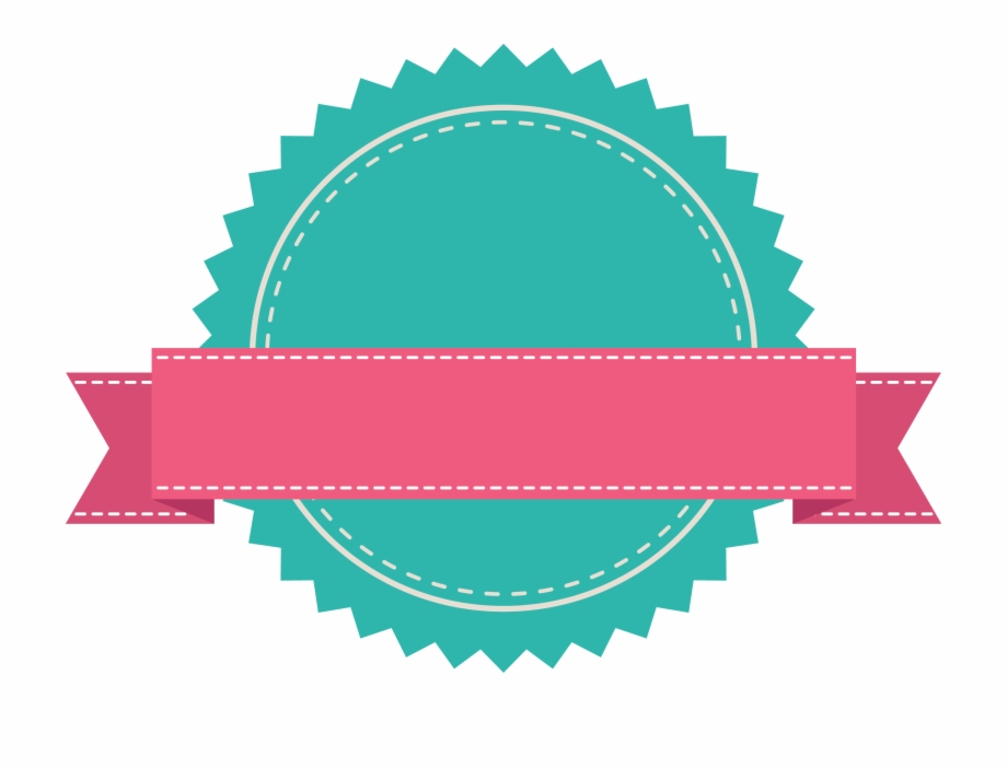 920x702 Green Badge With Pink Ribbon Banner With Fold Wedge