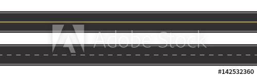 500x150 Set Of Seamless Road Marking On A White Isolated Background Top