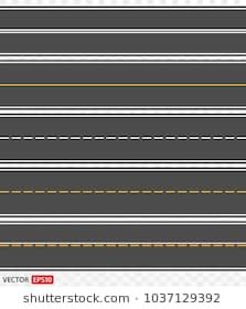 223x280 Template Set Of Straight Asphalt Roads Vector Asphalt