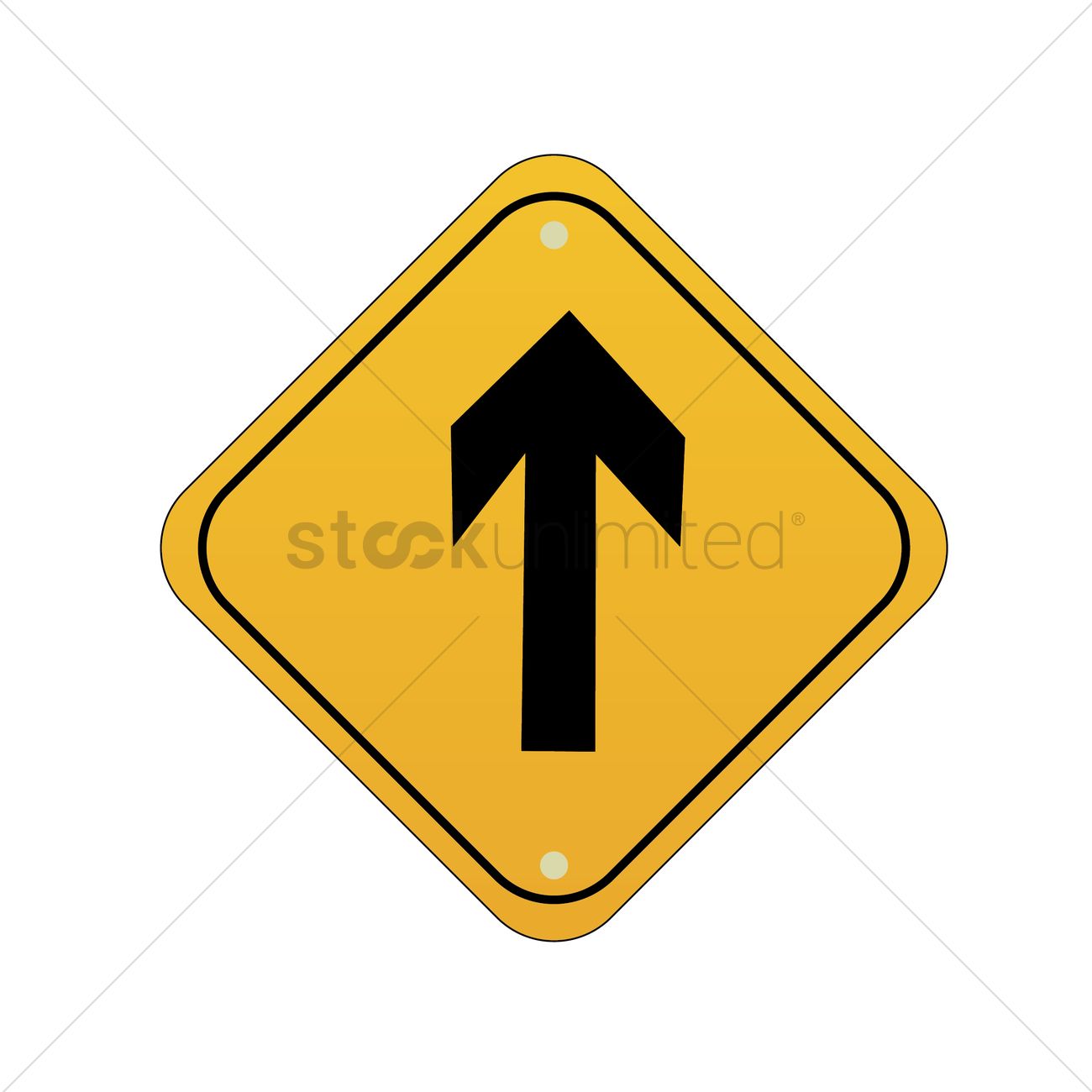 1300x1300 Go Straight Road Sign Vector Image