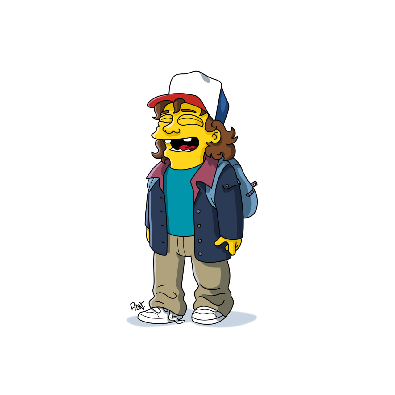 1280x1280 The Stranger Things Cast And Other Famous Characters, Simpsonized