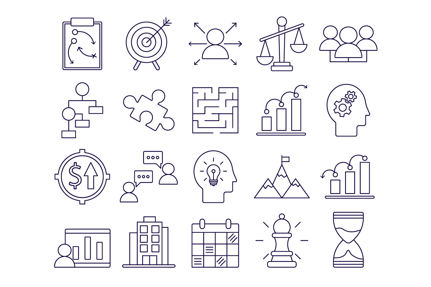 1440x960 Strategy Vector Free Icon Set
