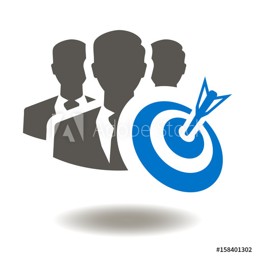 500x500 Team Target Business Success Strategy Vector Icon Goal People
