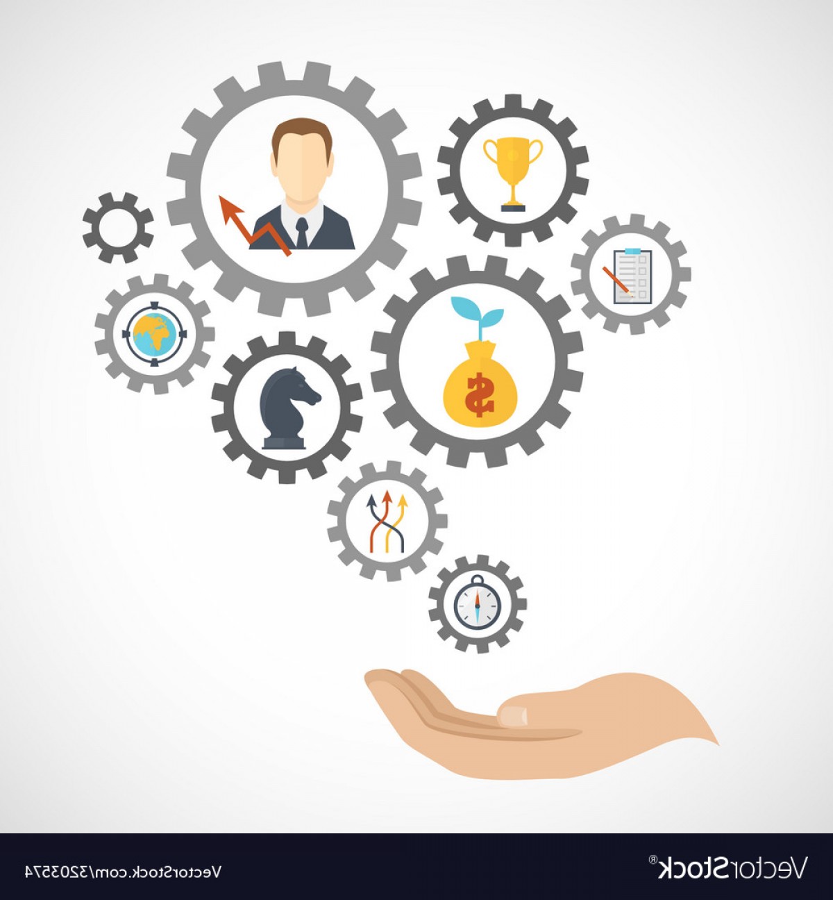 1200x1296 Business Strategy Planning Icon Flat Vector Soidergi