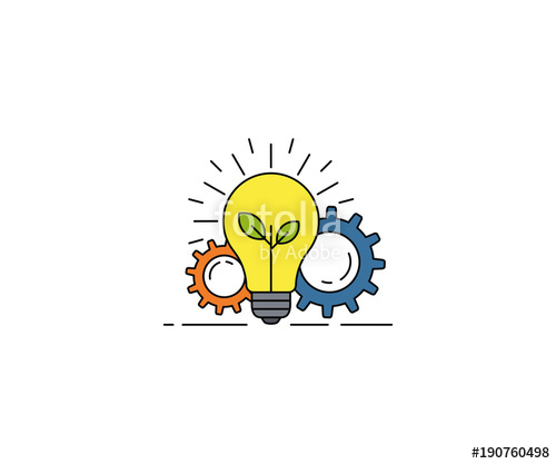 500x417 Business Idea And Gear Conceptual Icon Business Strategy Vector