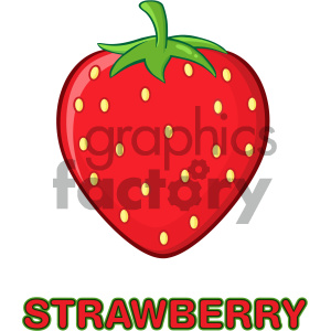 300x300 Royalty Free Rf Clipart Illustration Strawberry Fruit Cartoon