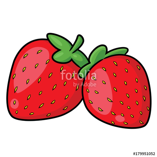 500x500 Strawberry Cartoon Illustration Of Cute Cartoon Strawberry Stock
