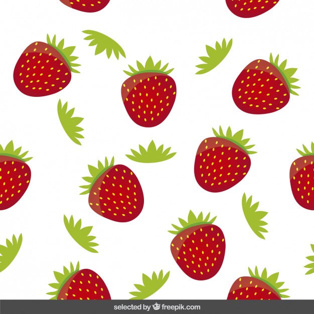 626x626 Strawberry Pattern Vector Free Download