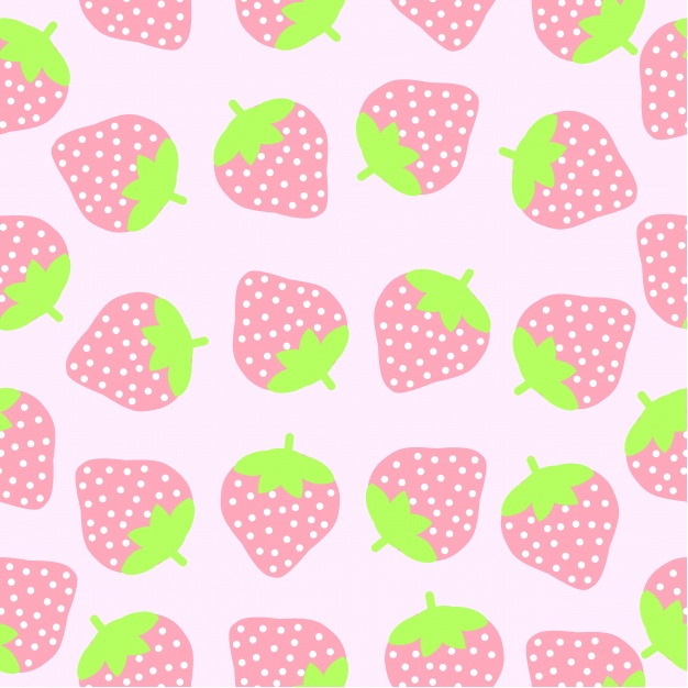 626x626 Strawberry Pattern Background Vector Free Download