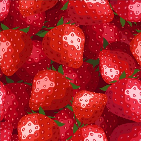 550x550 Strawberry Seamless Pattern Vectors Free Download