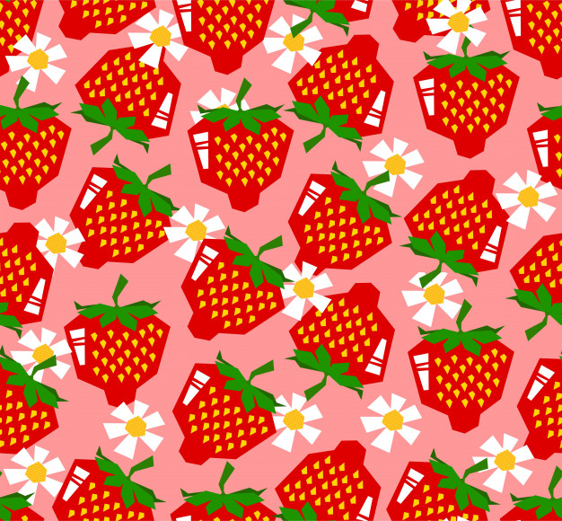 626x580 Seamless Strawberry Pattern Vector Premium Download