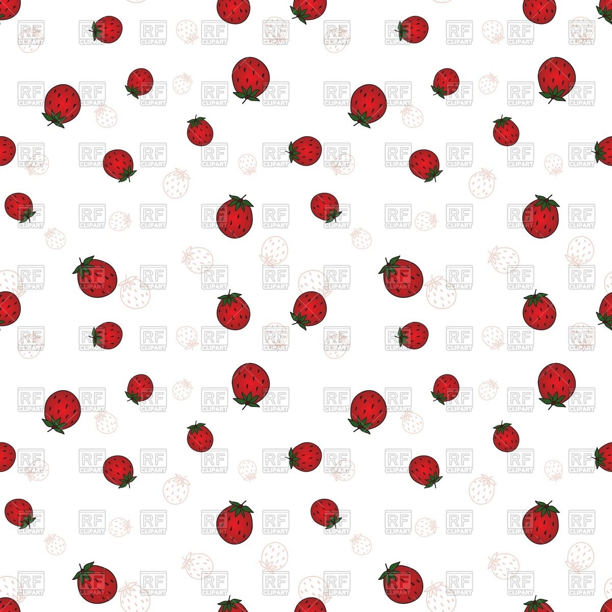 1200x1200 Seamless Strawberry Pattern Vector Image Of Backgrounds, Textures