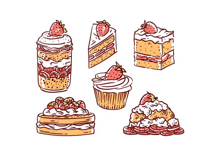 Strawberry Shortcake Illustration Vector Free 700x490 Strawberry Shortcake Illustration Vector Free