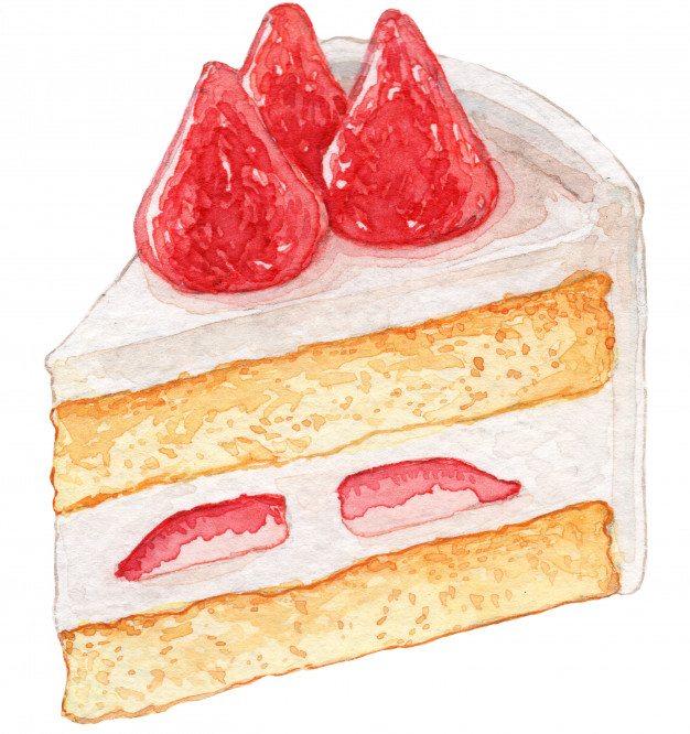 Strawberry Shortcake Watercolor Illustration Vector Premium Download 626x666 Strawberry Shortcake Watercolor Illustration Vector Premium Download