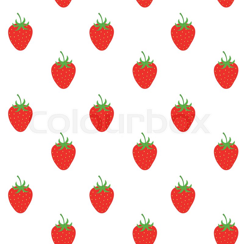 800x800 Strawberry Vector Pattern Background, Stock Vector Colourbox