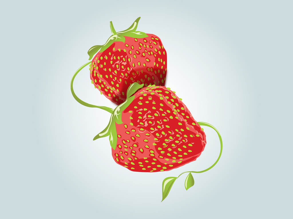 1024x765 Strawberries Vector Vector Art Graphics