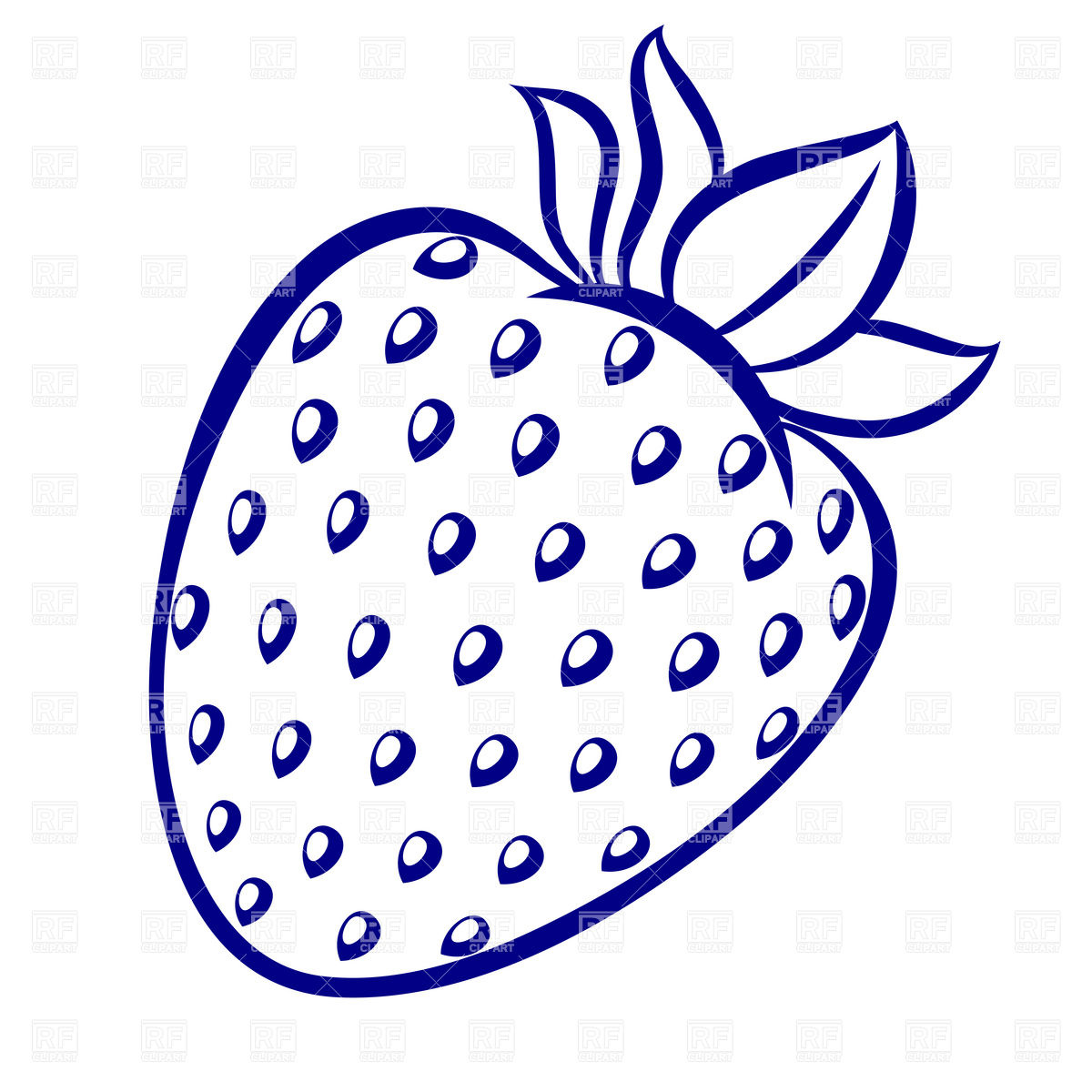 1200x1200 Strawberry Sketch Vector Image Of Food And Beverages Dvarg
