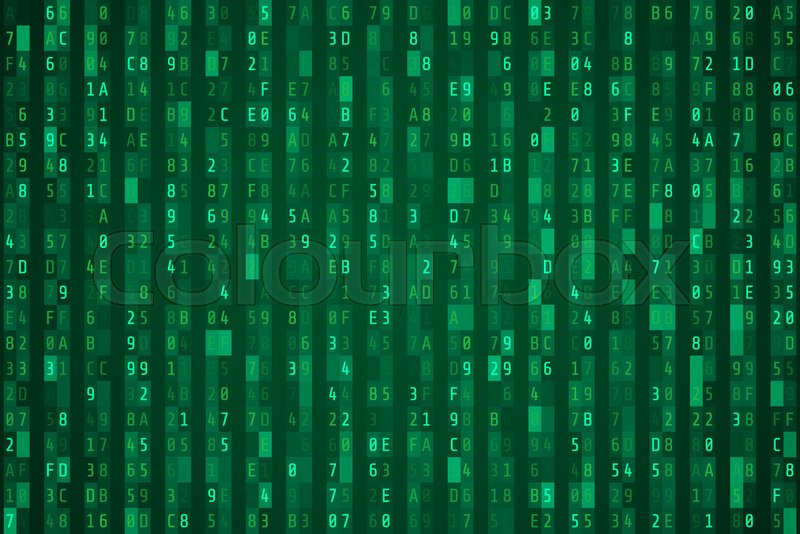 800x534 Random Green Hex Code Stream Vector Stock Vector Colourbox