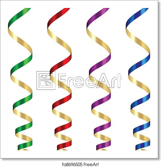 561x581 Free Art Print Of Vector Party Streamers Freeart