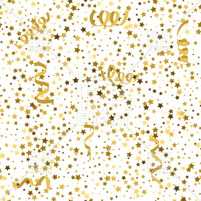 400x400 Golden Background With Stars And Streamers Vector Image