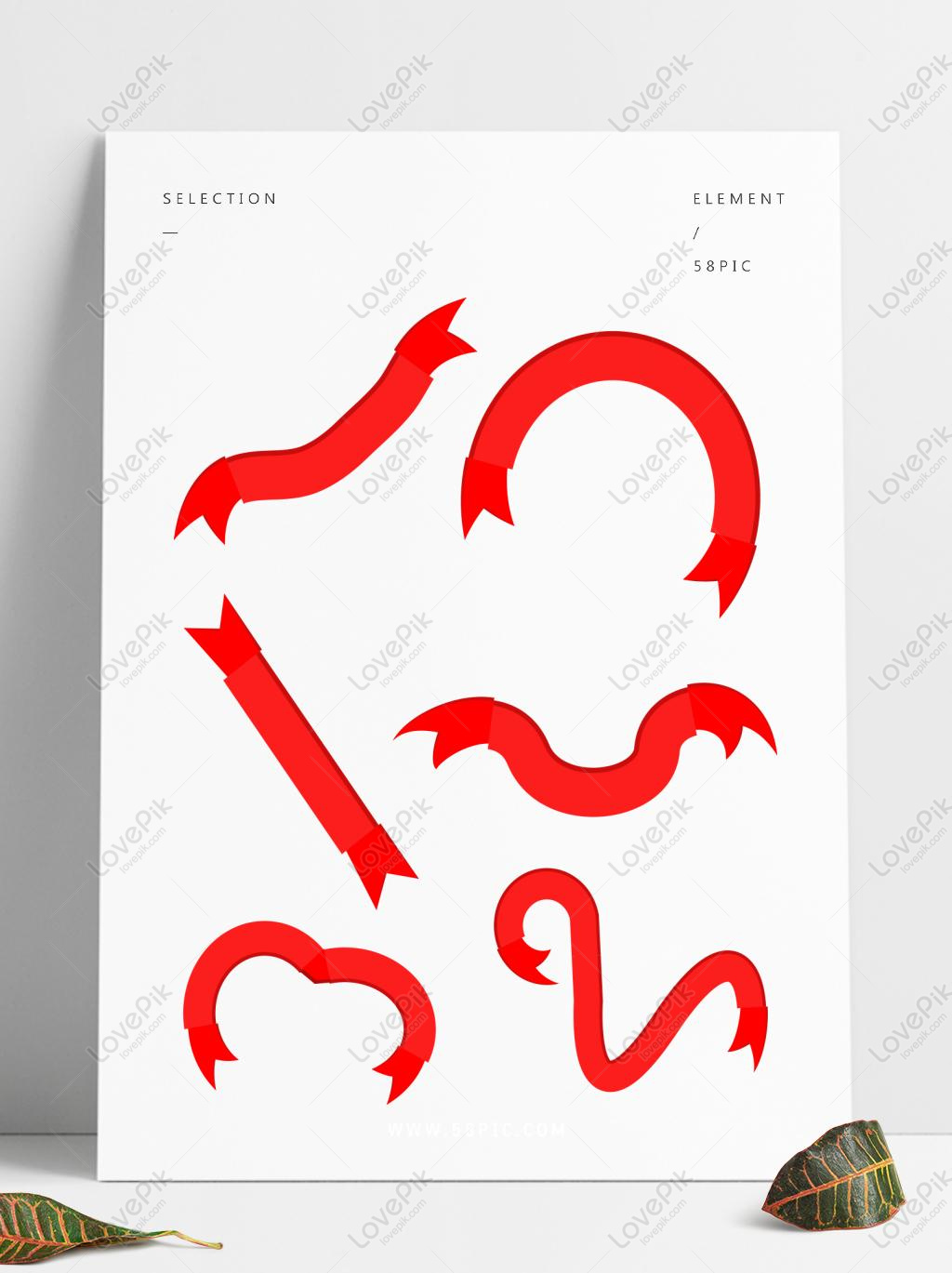 1024x1369 Hand Drawn Streamers Red Streamers Vector Commercial Elements