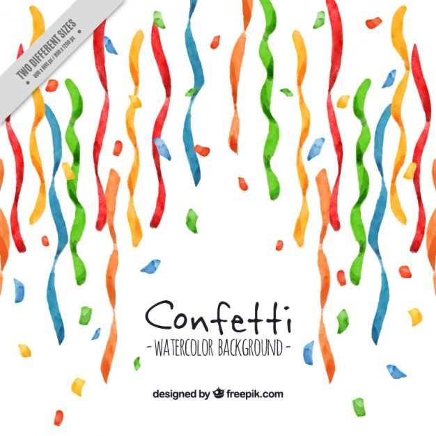 626x626 Watercolor Background With Colorful Streamer Free Vector My