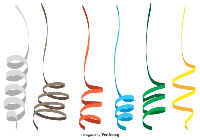 700x490 Colorful Streamers Vector Set