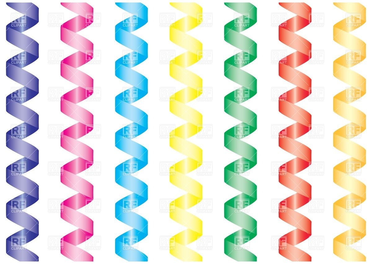 1200x852 Colorful Paper Streamers Vector Image Of Design Elements Boroda