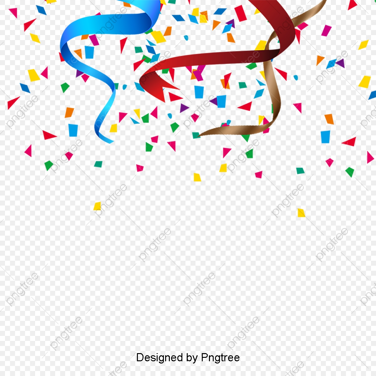 1200x1200 Confetti Streamers Vector, Confetti Clipart, Confetti, Colored