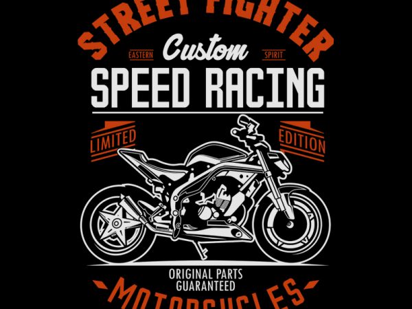 600x450 Street Fighter T Shirt Template Vector