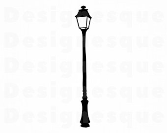 340x270 Street Lamp Vector Etsy