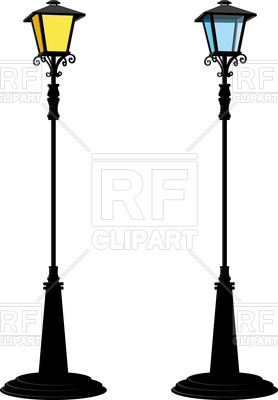 278x400 Two Tall Black Street Lamps Vector Image Of Objects Sharpner