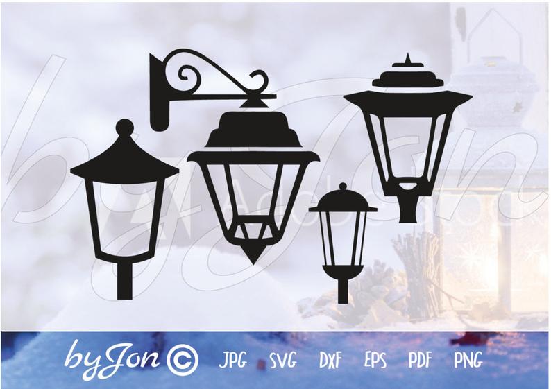 794x561 Decorative Traditional Lamp Silhouette Vector Clipart Etsy