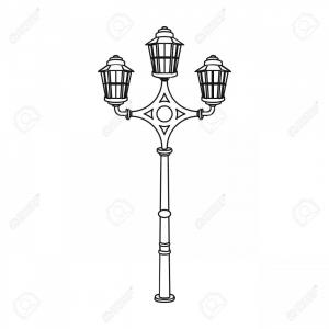 300x300 Stock Illustration Street Light Street Post Vector Silhouettes