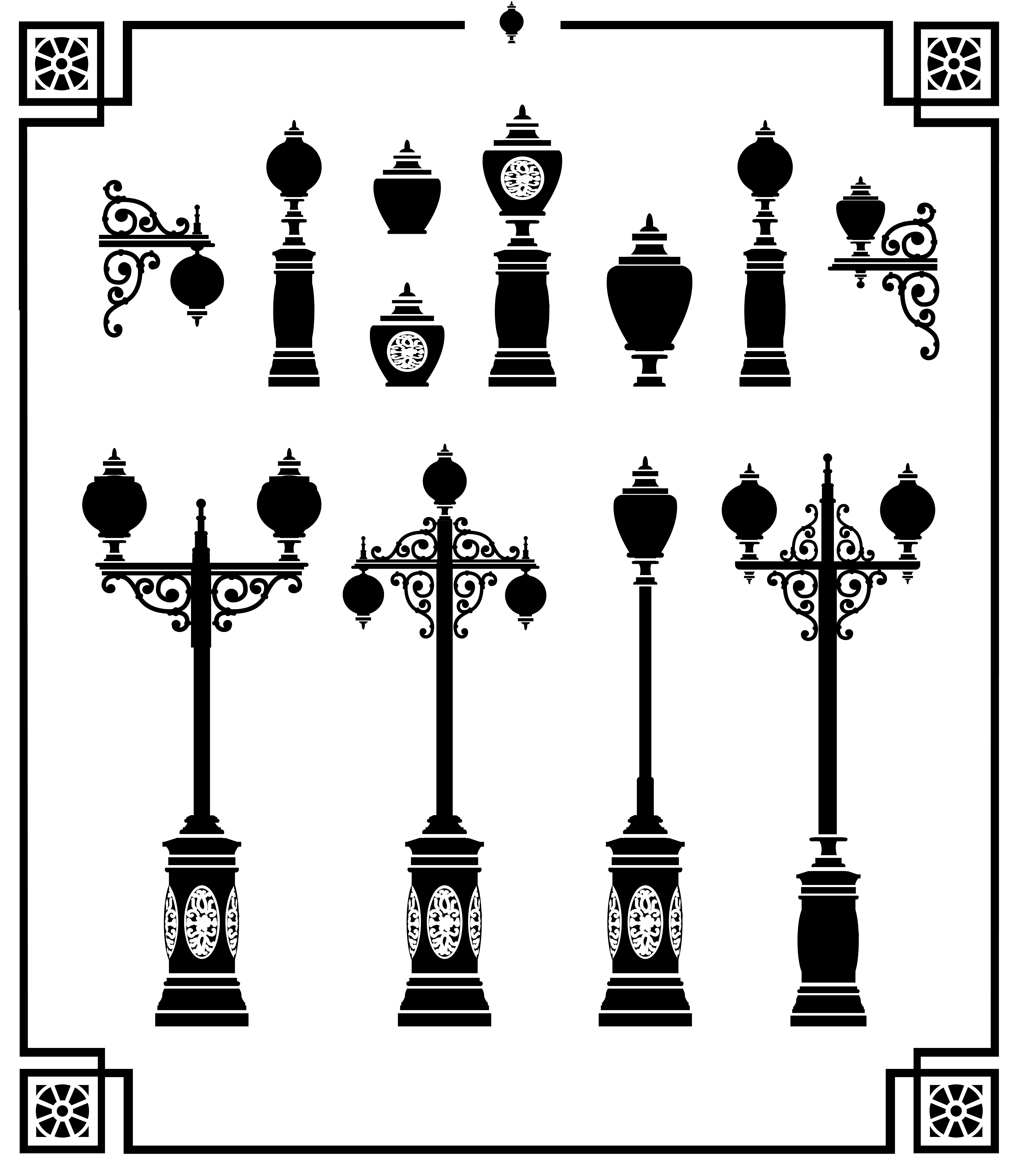 6496x7505 Street Silhouette Free Vector Art