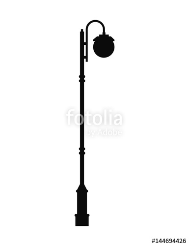 385x500 Street Lamp Silhouette Stock Image And Royalty Free Vector