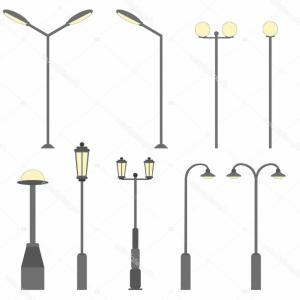 300x300 Isolated City Lights Isometric Street Lanterns Vector Soidergi