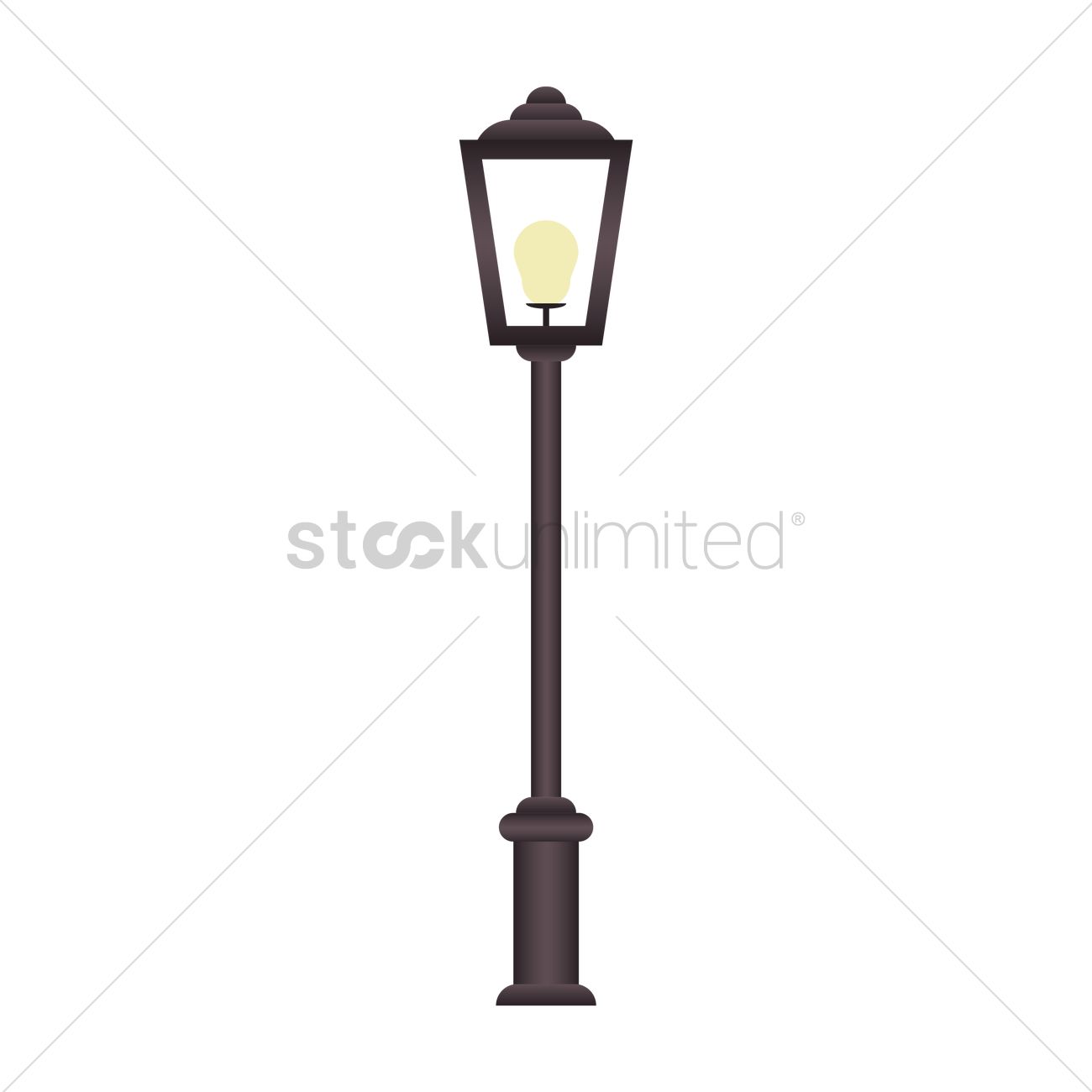 1300x1300 Street Lamp Vector Image